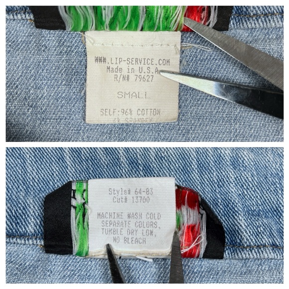 Vintage Lip Service Denim Lace Up Mini Jean Skirt Light Wash Blue Y2K Western - Picture 8 of 16